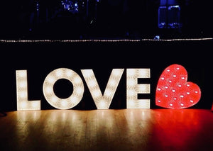 Light Up Love Letters for Hire Glasgow