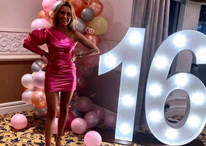 5ft Light Up Numbers with Balloons
