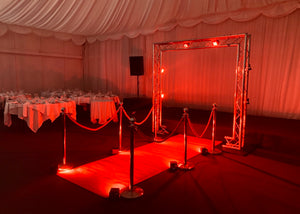 Red Carpet Walkway entrance with Lights Hire Glasgow 