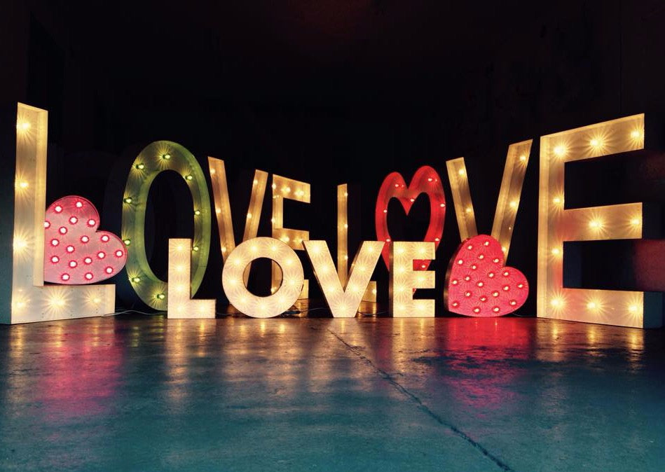 Various Light up LOVE  letters for Weddings