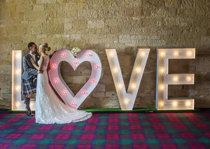5ft LOVE letters with Love Heart for weddings
