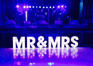2ft  MR&MRS Light Up Letters for Wedding Dance Floor