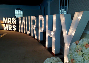 5ft Light up Mr & Mrs with Surname