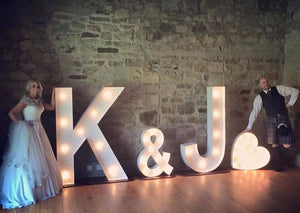 5ft Initials light up letters for Photos at Wedding