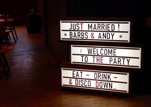 Stacked Cinema Signs for Hire