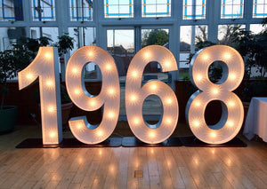 Light up Numbers for anniversary party