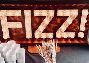 Light Up FIZZ Sign for Hire