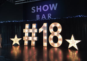 5ft 18 Light Up Letters with Stars