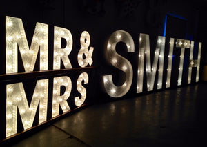 MR&MRS Light Up Letters