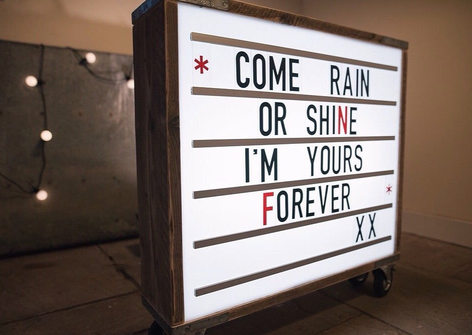 Wooden Finished Cinema Signs for hire