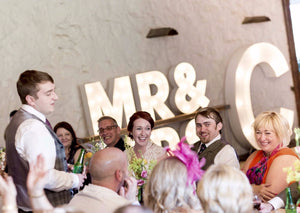 2ft MR&MRS Light Up Letters with Initials for Weddings