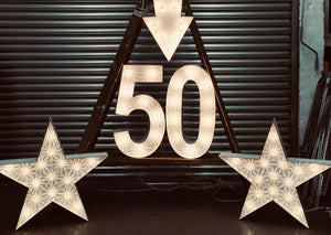 Light Up Numbers and  Props for party celebration